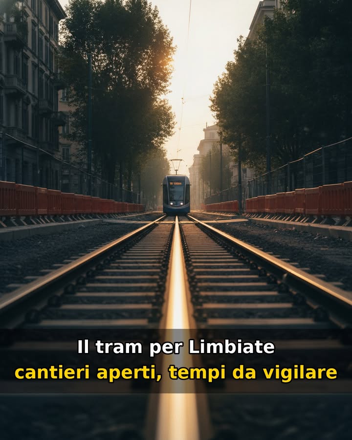 Cantiere della metrotranvia per Limbiate alla Comasina